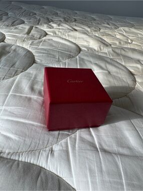 Cartier Red Jewelry Gift Box with Gold Logo